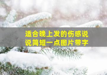 适合晚上发的伤感说说简短一点图片带字