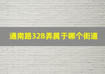 通南路328弄属于哪个街道