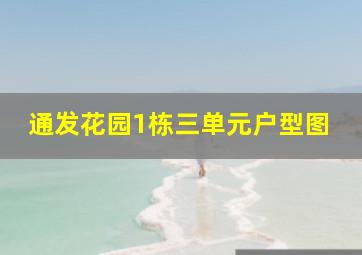 通发花园1栋三单元户型图