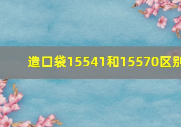 造口袋15541和15570区别