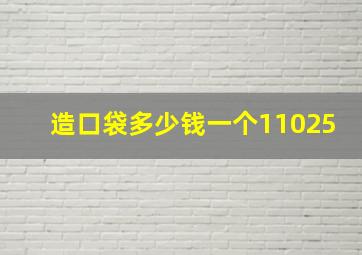 造口袋多少钱一个11025