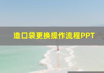 造口袋更换操作流程PPT