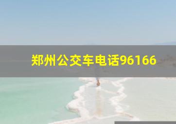 郑州公交车电话96166