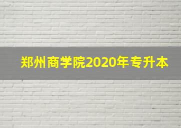 郑州商学院2020年专升本