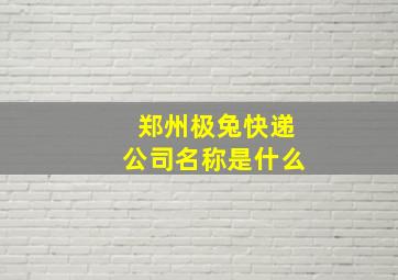 郑州极兔快递公司名称是什么