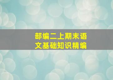 部编二上期末语文基础知识精编