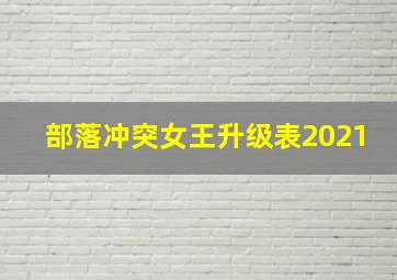 部落冲突女王升级表2021