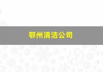 鄂州清洁公司