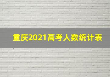 重庆2021高考人数统计表