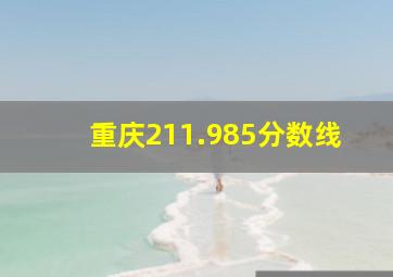 重庆211.985分数线