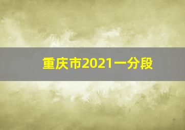 重庆市2021一分段