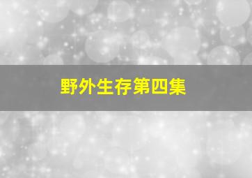 野外生存第四集