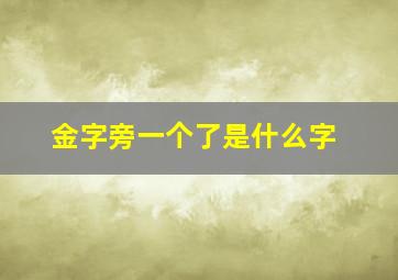 金字旁一个了是什么字