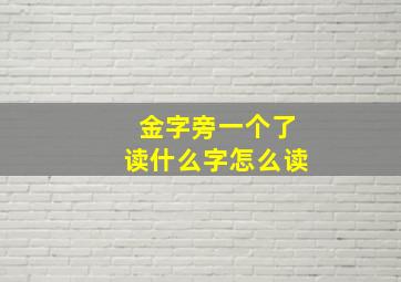 金字旁一个了读什么字怎么读