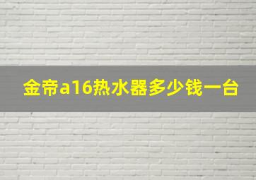 金帝a16热水器多少钱一台