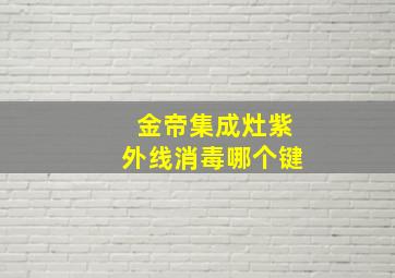 金帝集成灶紫外线消毒哪个键