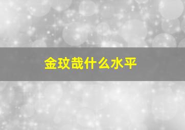 金玟哉什么水平