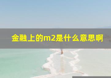 金融上的m2是什么意思啊