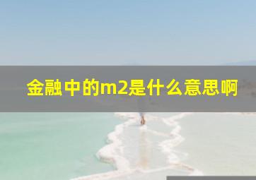 金融中的m2是什么意思啊