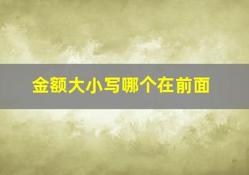 金额大小写哪个在前面