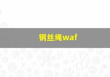 钢丝绳waf