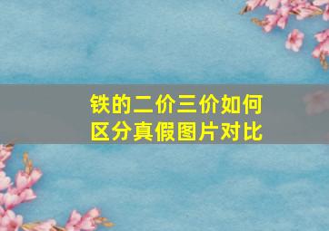 铁的二价三价如何区分真假图片对比