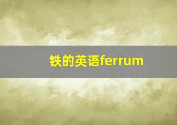 铁的英语ferrum