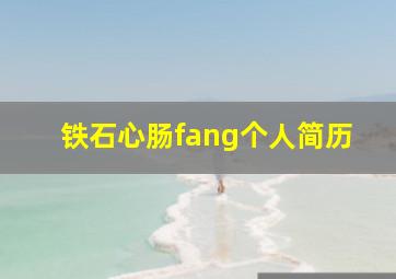 铁石心肠fang个人简历