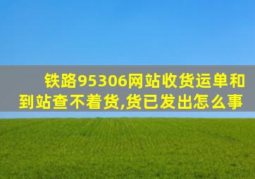 铁路95306网站收货运单和到站查不着货,货已发出怎么事