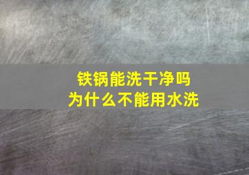 铁锅能洗干净吗为什么不能用水洗