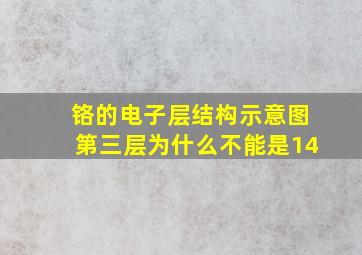 铬的电子层结构示意图第三层为什么不能是14