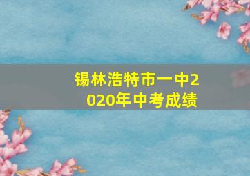 锡林浩特市一中2020年中考成绩