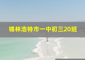 锡林浩特市一中初三20班