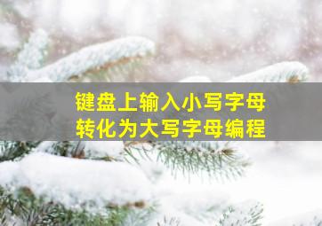 键盘上输入小写字母转化为大写字母编程