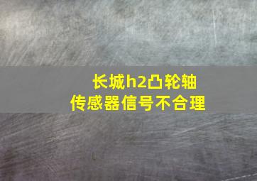 长城h2凸轮轴传感器信号不合理