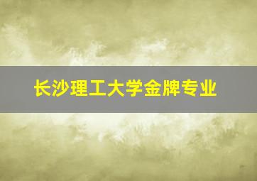 长沙理工大学金牌专业