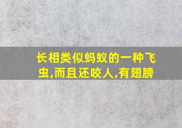 长相类似蚂蚁的一种飞虫,而且还咬人,有翅膀