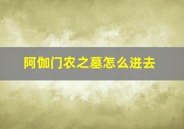 阿伽门农之墓怎么进去