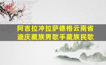 阿吉拉冲拉萨德格云南省迪庆藏族男歌手藏族民歌