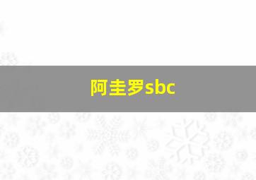 阿圭罗sbc