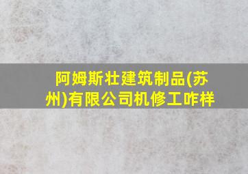 阿姆斯壮建筑制品(苏州)有限公司机修工咋样