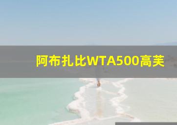 阿布扎比WTA500高芙