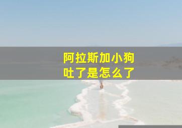 阿拉斯加小狗吐了是怎么了