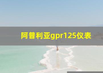 阿普利亚gpr125仪表