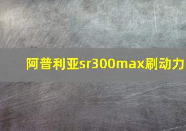 阿普利亚sr300max刷动力