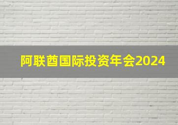 阿联酋国际投资年会2024