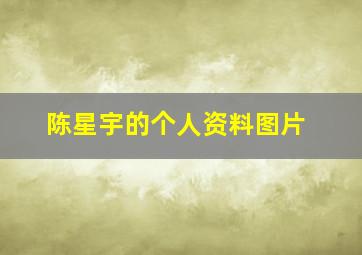 陈星宇的个人资料图片