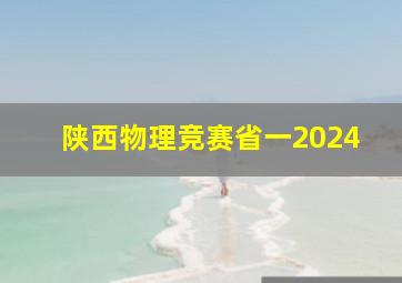 陕西物理竞赛省一2024