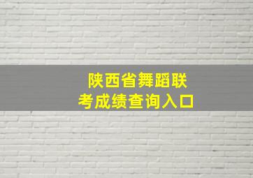 陕西省舞蹈联考成绩查询入口