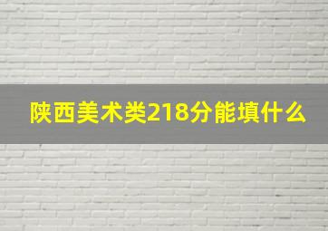 陕西美术类218分能填什么